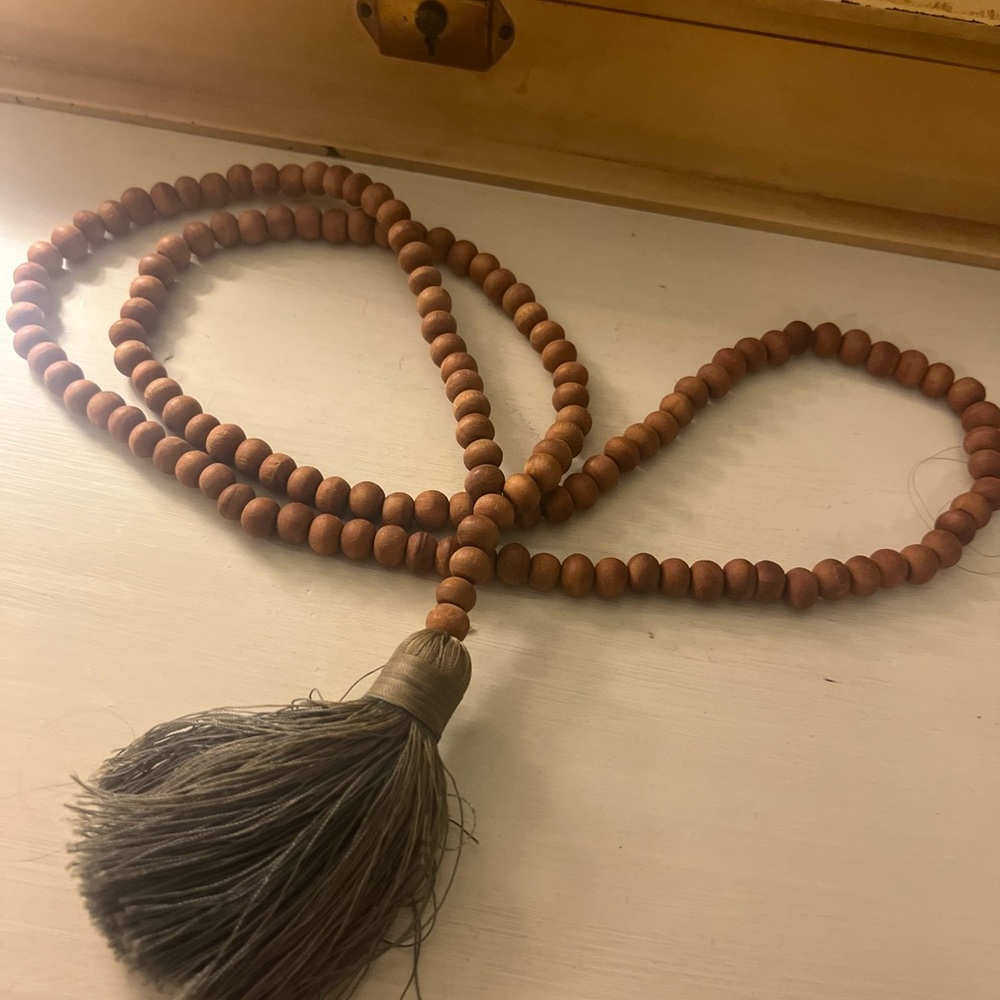 Wooden Tassel Necklace